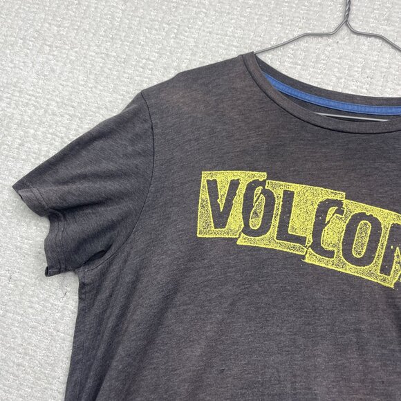 Y2K Volcom Stone Big Distressed Logo Skater Tee Adult Size L Modern Fit Read - Picture 14 of 16